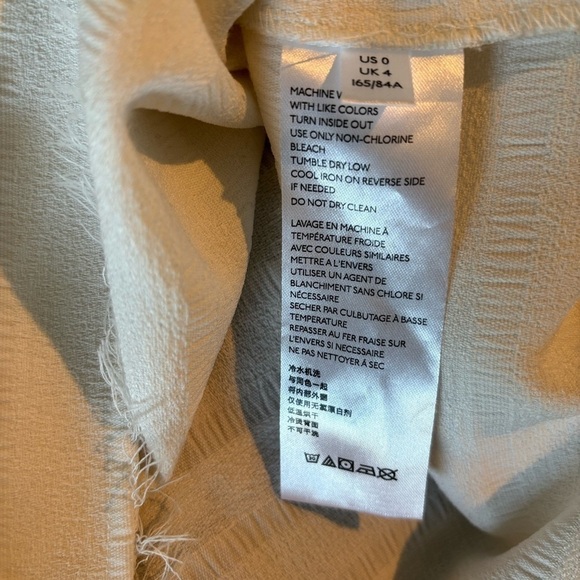 MAEVE Anthropologie Fringe ivory top. Size 0 - Picture 3 of 15